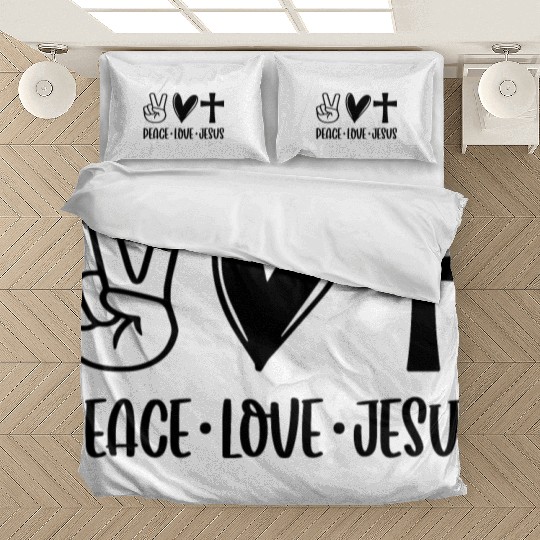 Peace Love Jesus Bedding Sets