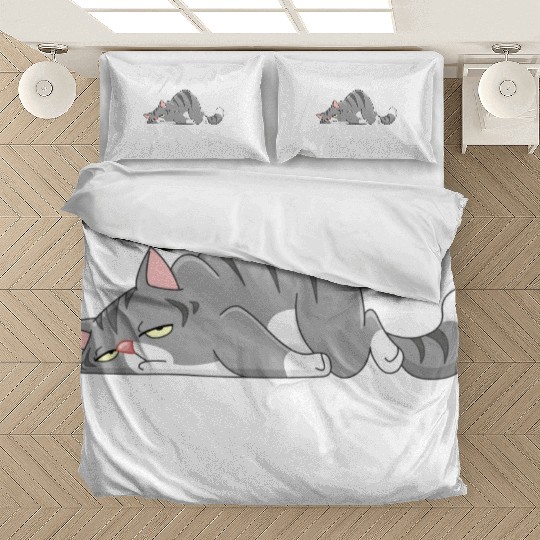 Lazy Monday , sleeping cat , Cute Cat Bedding Sets