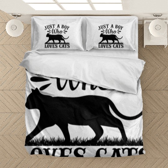 Cat Owner I Just A Boy Who Loves Cats Bedding Sets