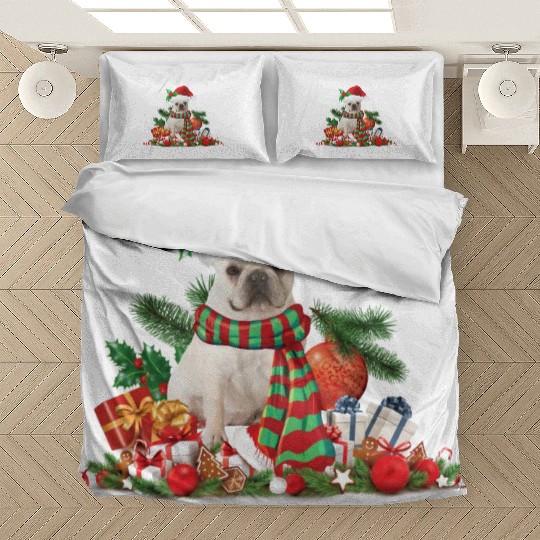 Christmas French Bulldog, Frenchie dog Bedding Sets