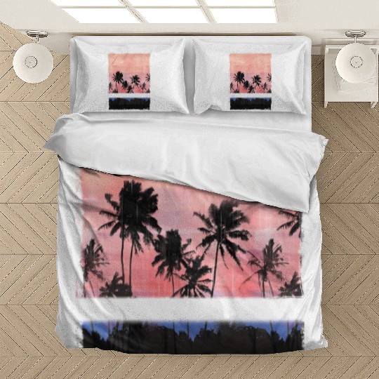 Key West Florida Vacation Souvenir Palm Tree Beach Bedding Sets