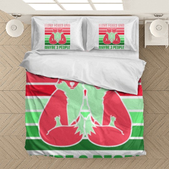 I love foxes and maybe 3 people Bedding Sets