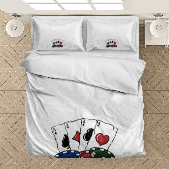 Bluffing Beats Everything Gambler Poker Gambling Bedding Sets