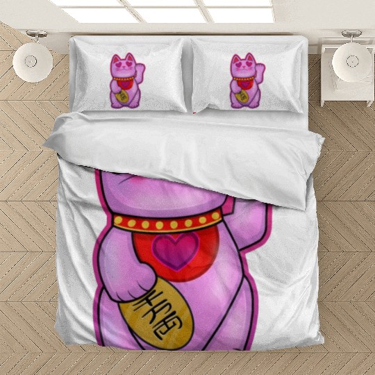 Cute Maneki Neko Romance Cat Bedding Sets