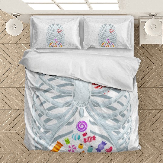 Funny Candy Skeleton Rib Cage Halloween Costume Bedding Sets