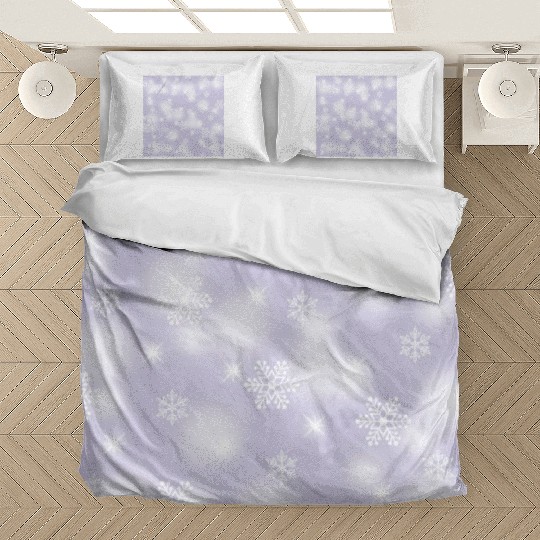 Lavender Snowflakes Pattern Bedding Sets