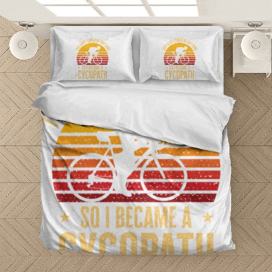 Funny Cycling Riders Cyclist Bicycle Mountain Bedding Sets