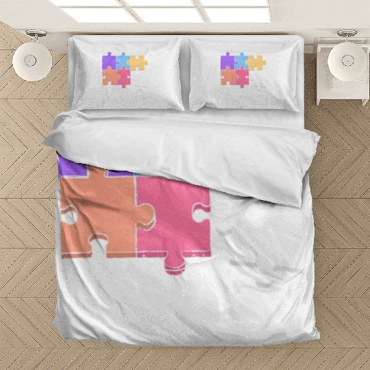 Funny Autism Teacher Bedding Sets