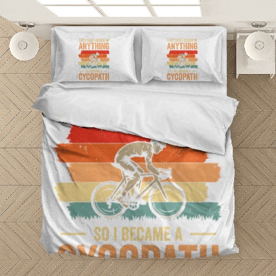 Funny Cycling Riders Cyclist Bicycle Mountain Bedding Sets