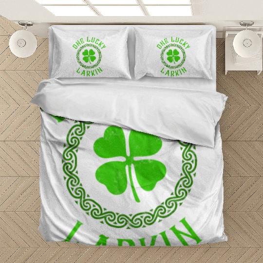 One Lucky Larkin Irish Family Four Leaf Clover Bedding Sets