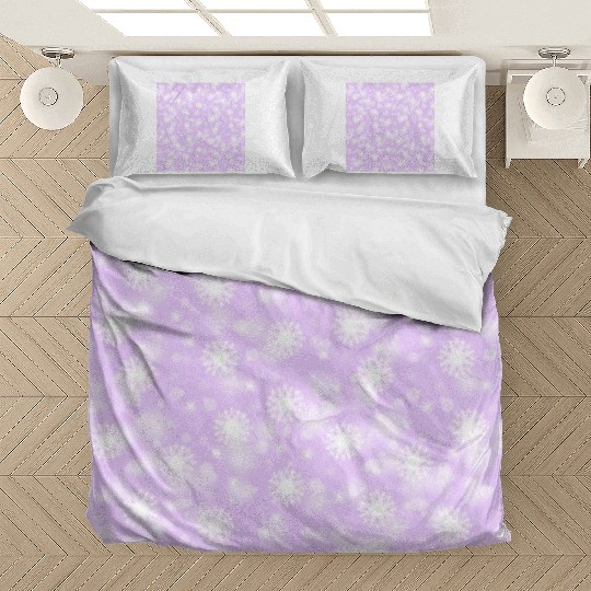 Violet Snowflakes Pattern Bedding Sets