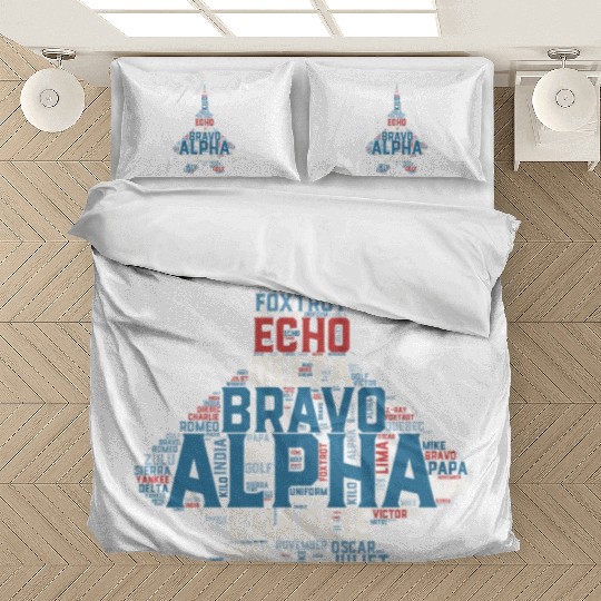 Full Phonetic Alphabet Fighter Jet Pilot Bedding Sets