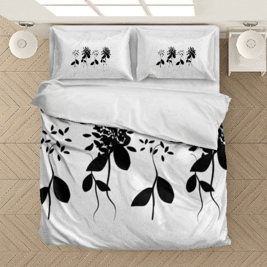 flowers four nature plants Bedding Sets