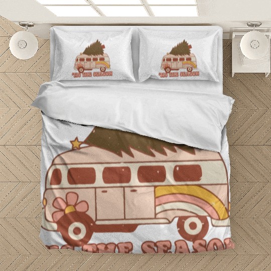 Christmas Doodles Tis' The Season Retro Holiday Bedding Sets