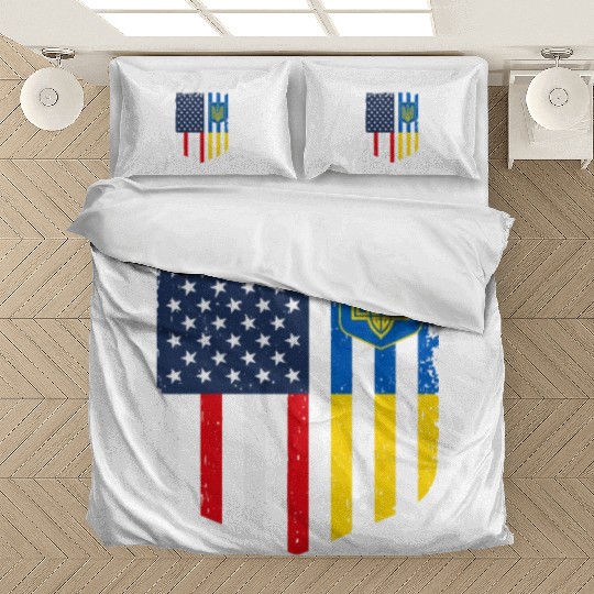 Fight Like Ukrainians Ukraine US Flag Bedding Sets