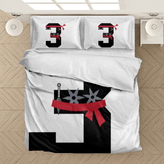 Number 3 Ninja 3 Year Old Fun 3rd Birthday Gifts Bedding Sets