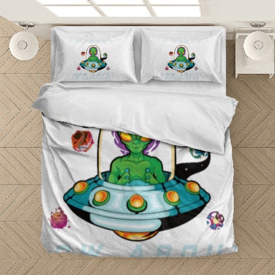 Alien Extraterrestrial Area 51 UFO Space Geek Gift Bedding Sets