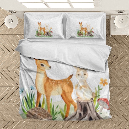 Animal deer rabbit hedgehog Charlotte Bedding Sets