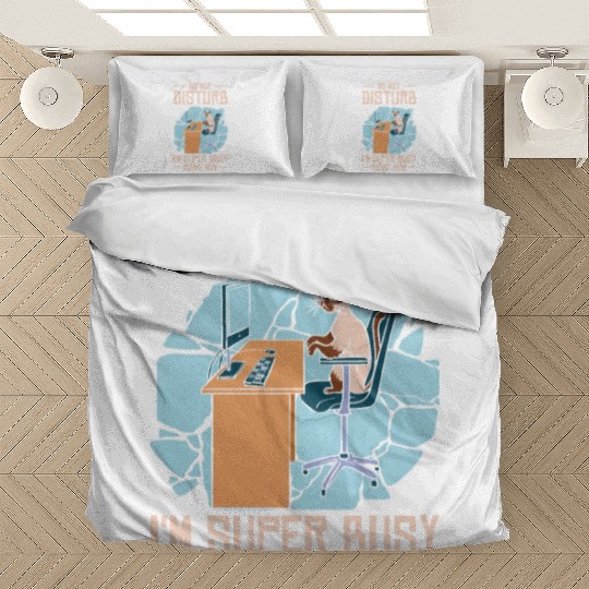 Working Busy Cat Employee Cat Owner Worker Bedding Sets