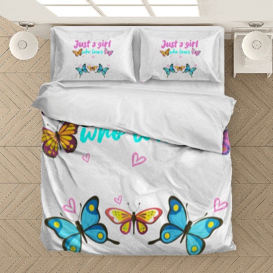 Just A Girl Who Loves Butterflies Bedding Sets