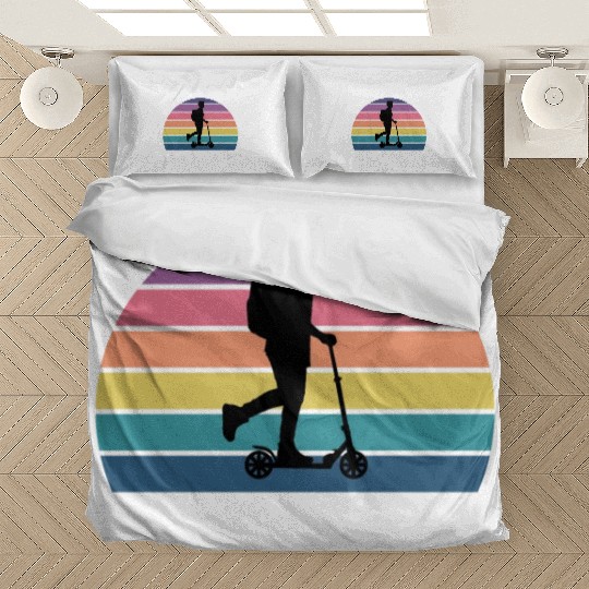 Electric Scooter Dad Driver E-Scooter Fathers day Bedding Sets