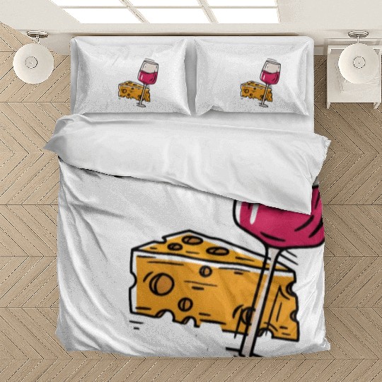 Gouda Cheese Slices charcuterie cheese board Bedding Sets