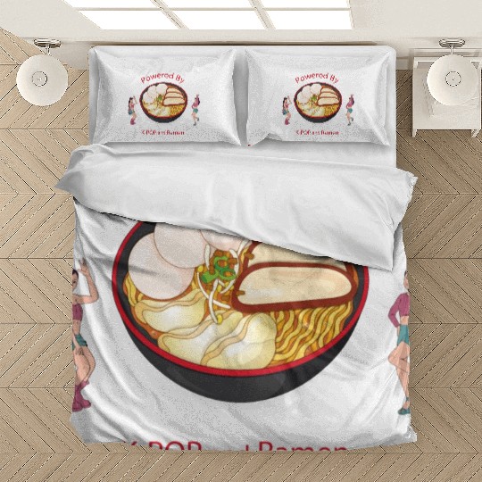powered by k pop and ramen Bedding Sets