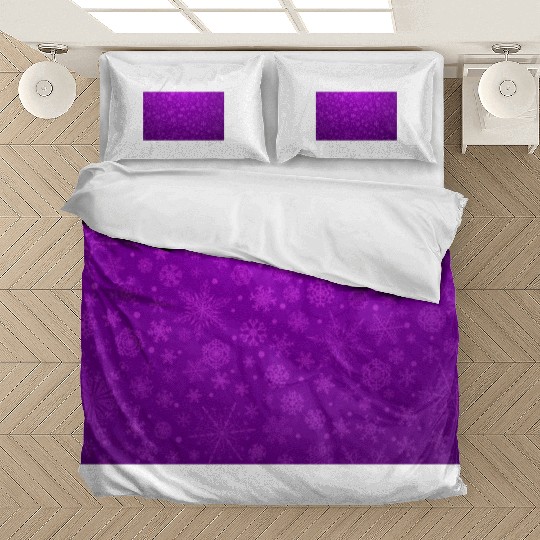 Purple Snowflakes Aesthetic Pattern Bedding Sets