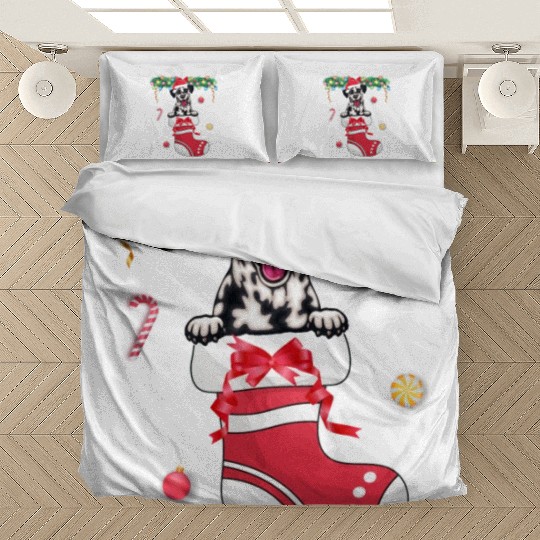 Dalmatian Dog Lover Christmas - Dog Christmas Stoc Bedding Sets