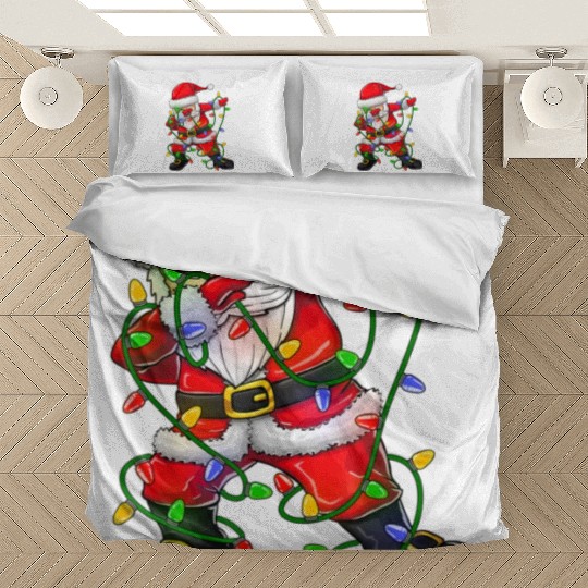 Dabbing Santa Bedding Sets for Boys Girls Christmas Tree