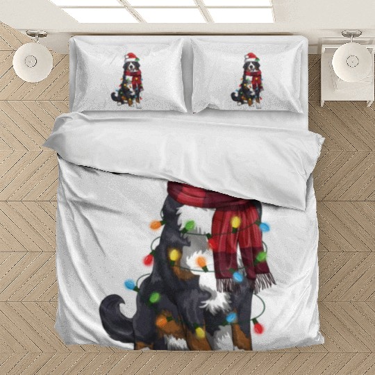 Bernese Mountain Christmas Light Funny Dog Lover Bedding Sets