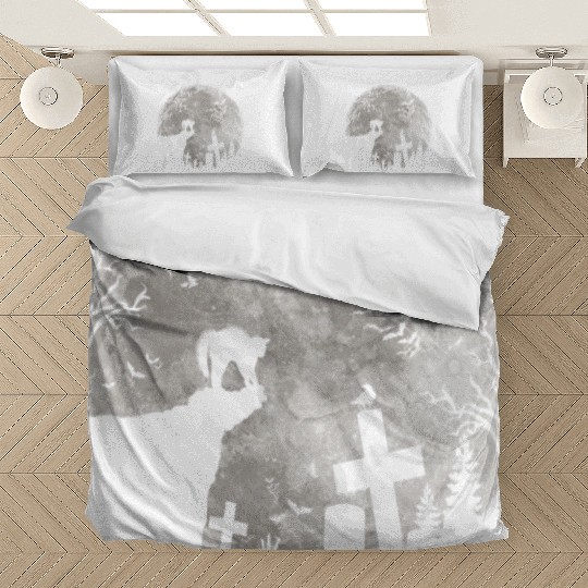 Halloween Black Cat Werewolf Full Moon Bats trick Bedding Sets