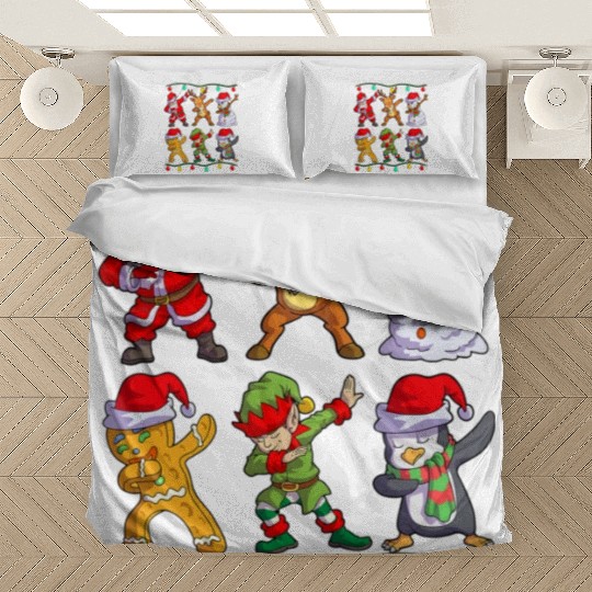 Christmas Dabbing Santa Elf De Friends Xmas Bedding Sets