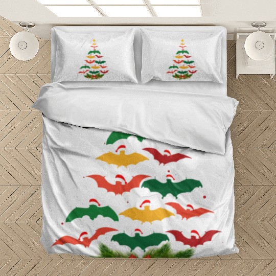 Family Matching Christmas Pajama Bat Xmas Tree Bedding Sets
