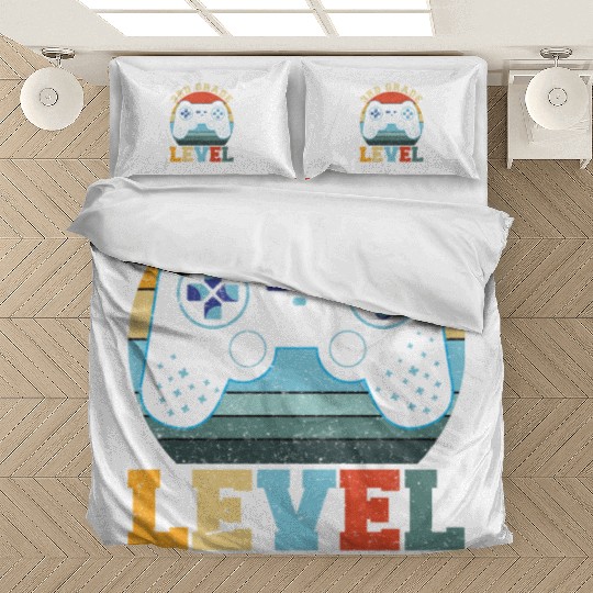 3rd Grade Level Unlocked Vintage T-shit Bedding Sets