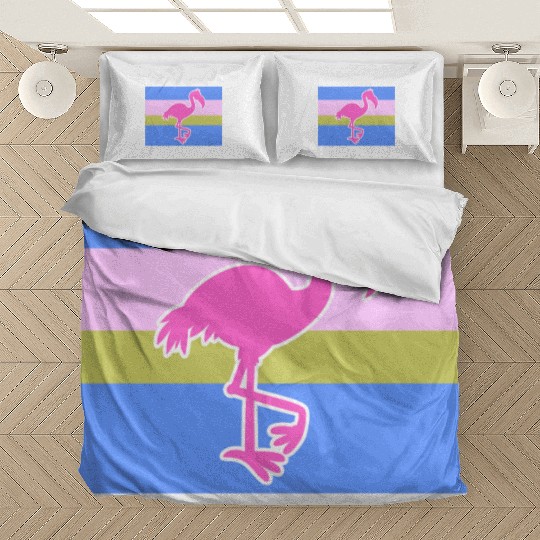 Yacht Rock Forever Bedding Sets 80s Style flamingo