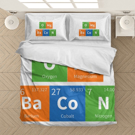 OMG Bacon Science Periodic Table Bedding Sets