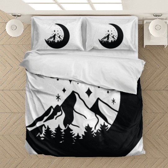Mountains in the moon Full moon Bedding Sets