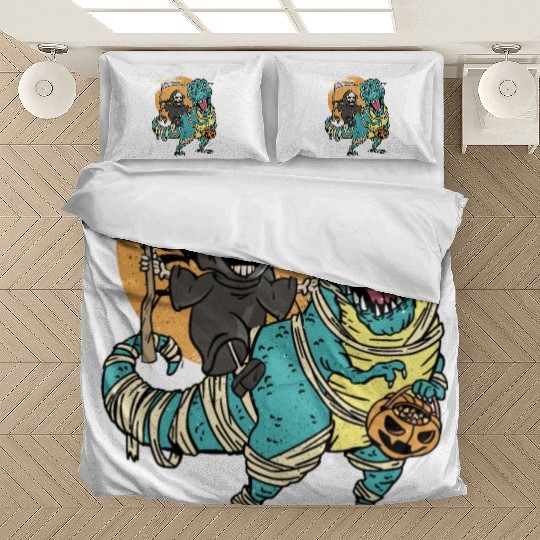 Creepy Grim Reaper Mummysaurus Trex For A Trick Or Bedding Sets