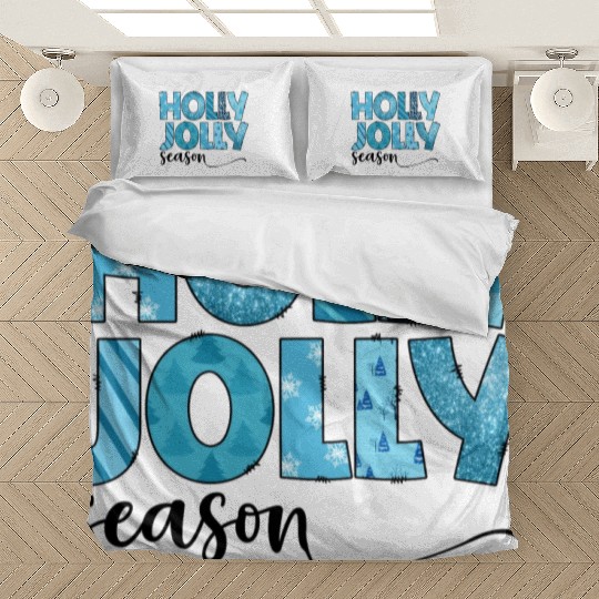 Holly Jolly season sublimation Bedding Sets