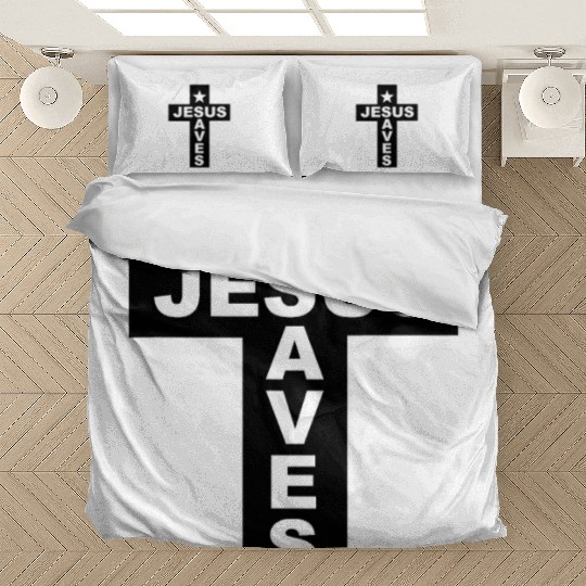Jesus Saves Christian Faith Bible Cross Bedding Sets