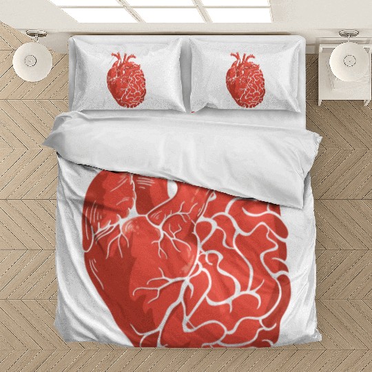 Half Brain Half Heart Organ Anatomy Science Bedding Sets