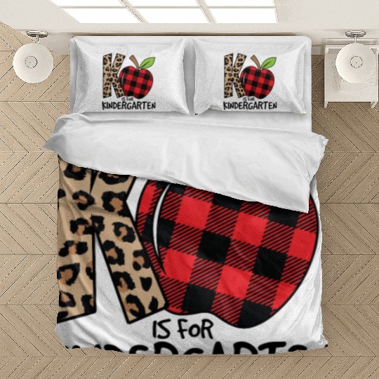 K Is For Kindergarten Cheetah Back To School Bedding Sets