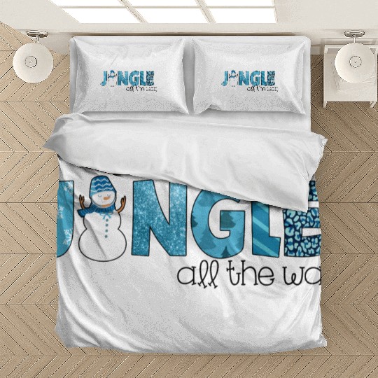 Jingle all the way sublimation Bedding Sets