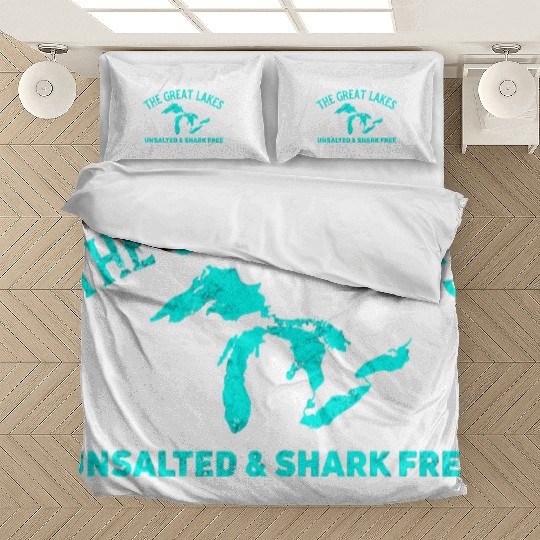 The Great Lakes Unsalted & Shark Free Michigan Vin Bedding Sets