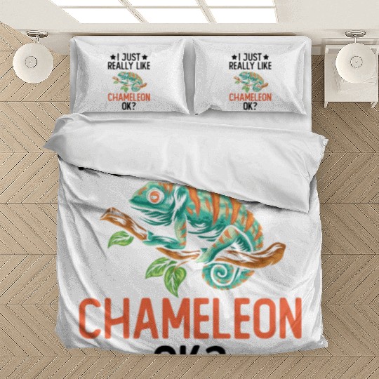 I Just Really Like Chameleon Lizard Reptile Pet Bedding Sets