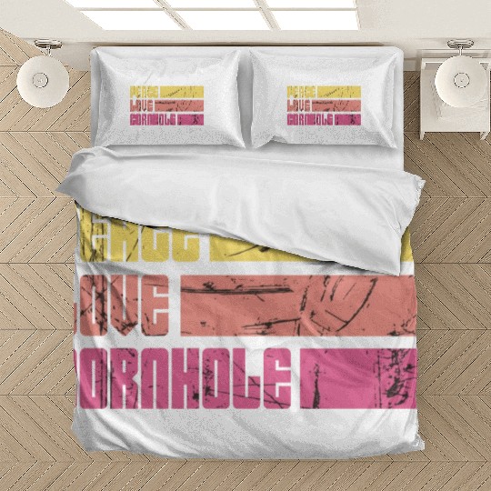 Peace Love Cornhole Bedding Sets