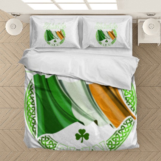 Shields Surname Irish Last Name Ireland Flag Bedding Sets