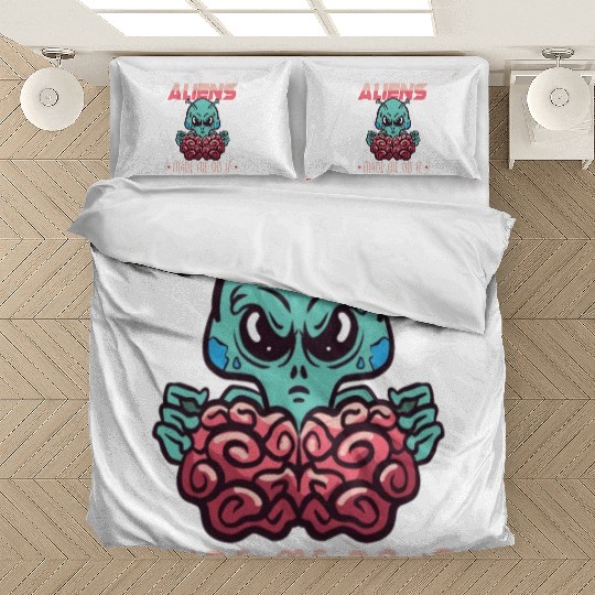 Alien Extraterrestrial Area 51 UFO Space Geek Gift Bedding Sets