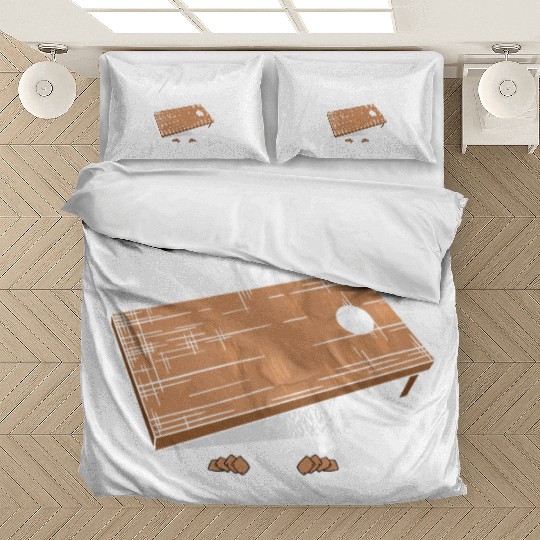 A Dad That Runs On Jesus And Cornhole Christian Bedding Sets